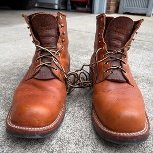 Men's Brown Leather Lace-Up Boots nicks Robert 12ff